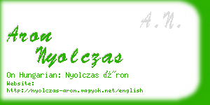 aron nyolczas business card